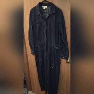 Michael Kors Denim Jumpsuit Women's Large